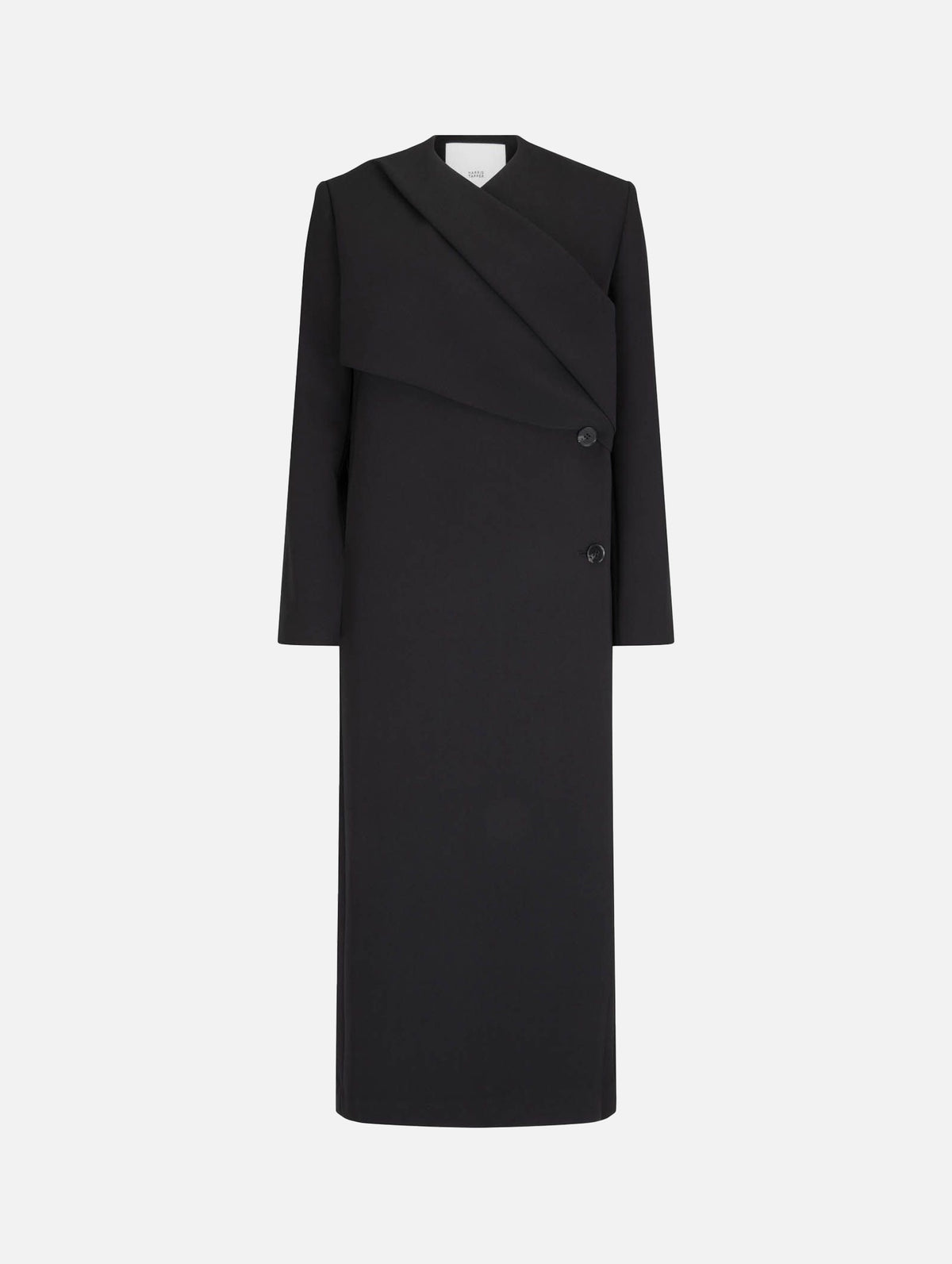 Roan Wrap Coat in Black