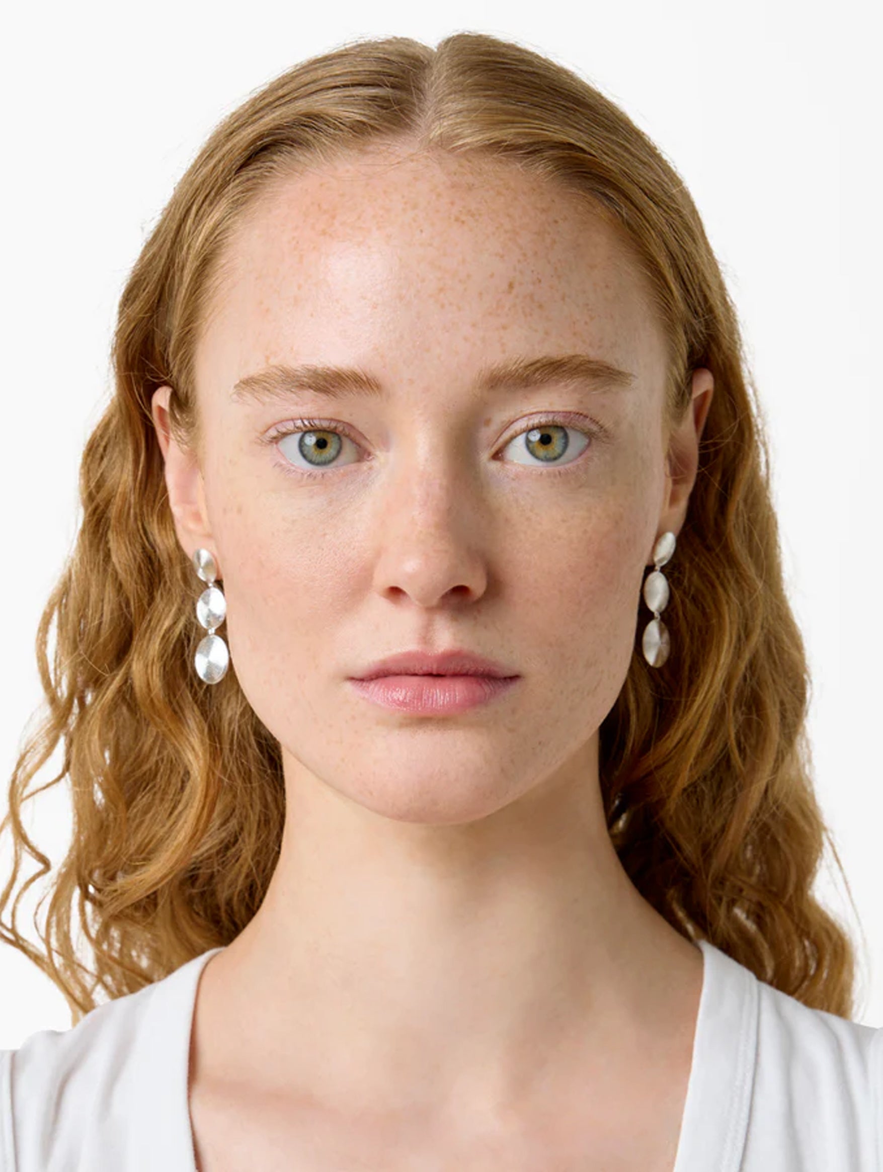 The Ruby Earrings in Silver