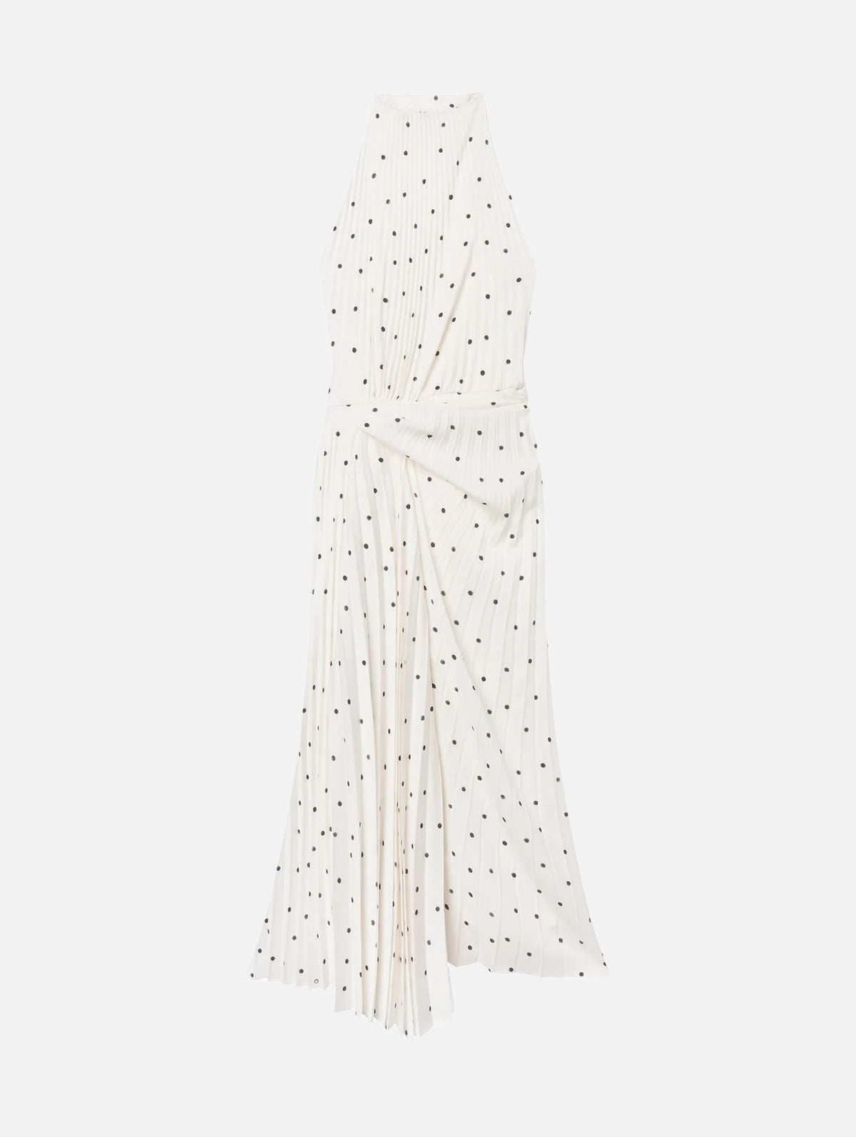 Simona Pleated Dress in Cream and Black