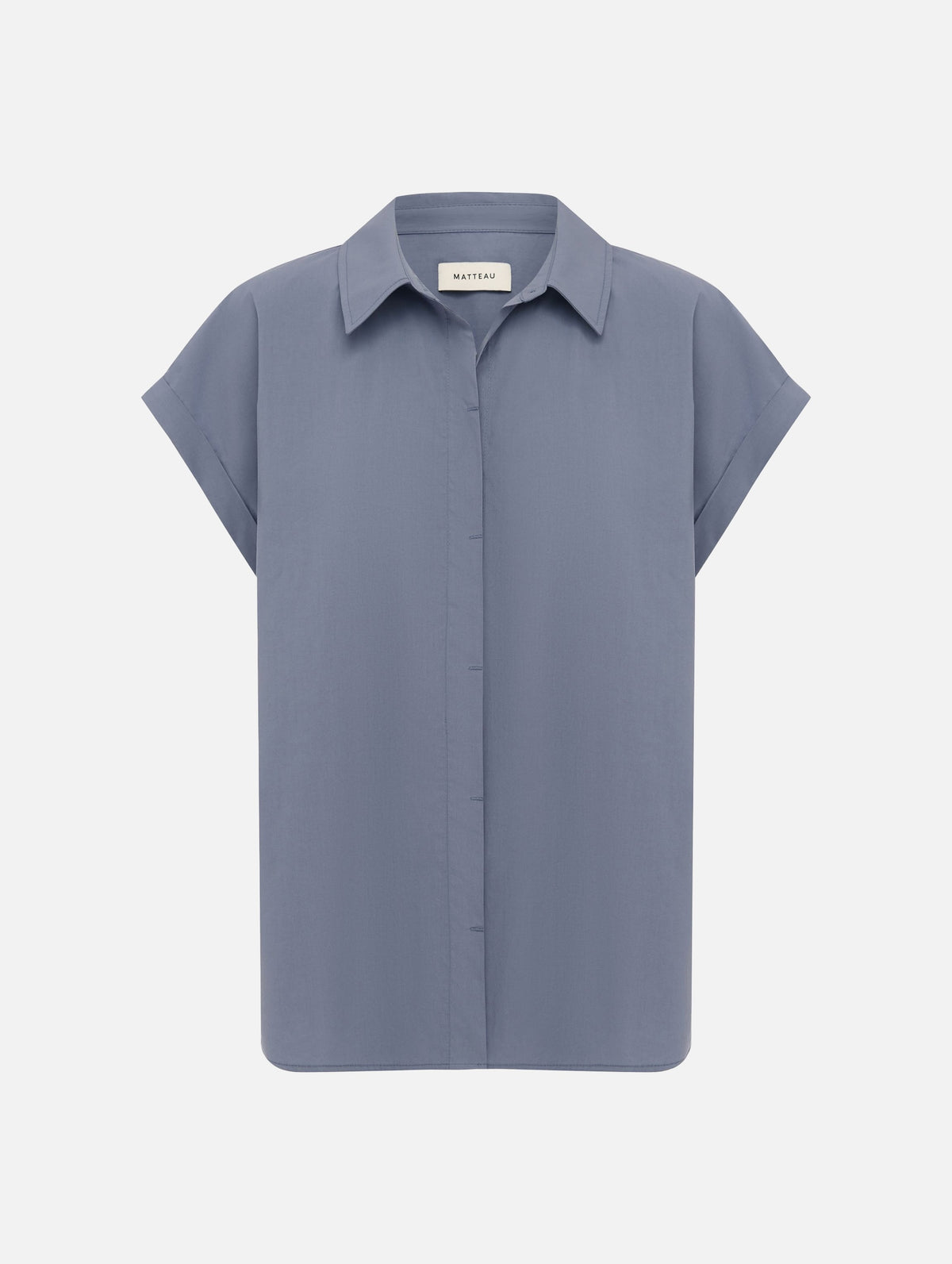 Relaxed Sleeveless Shirt in Steel