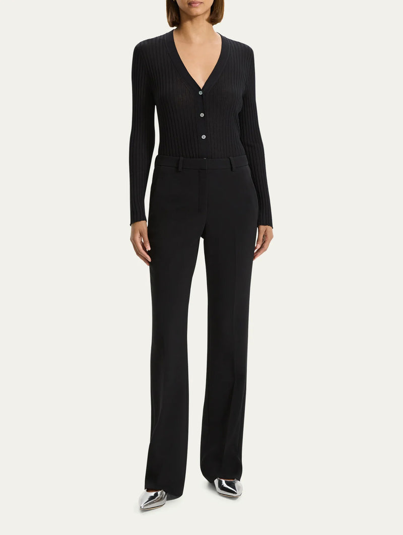 Slim Admiral Crepe Trouser in Black