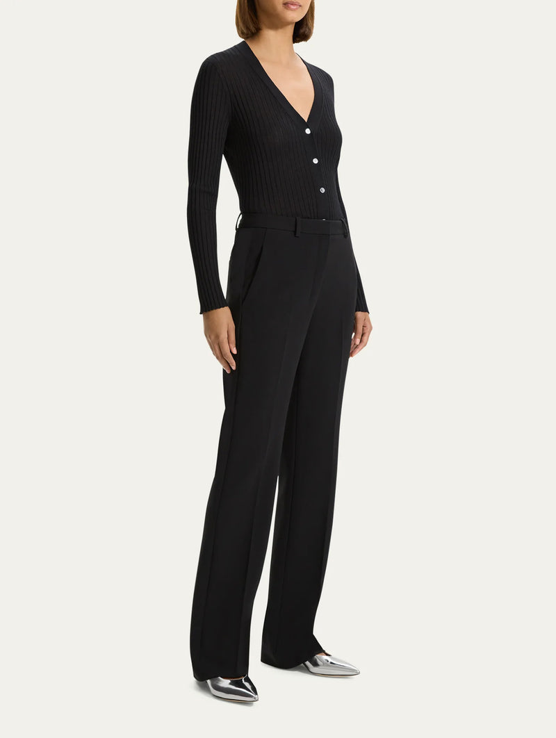 Slim Admiral Crepe Trouser in Black