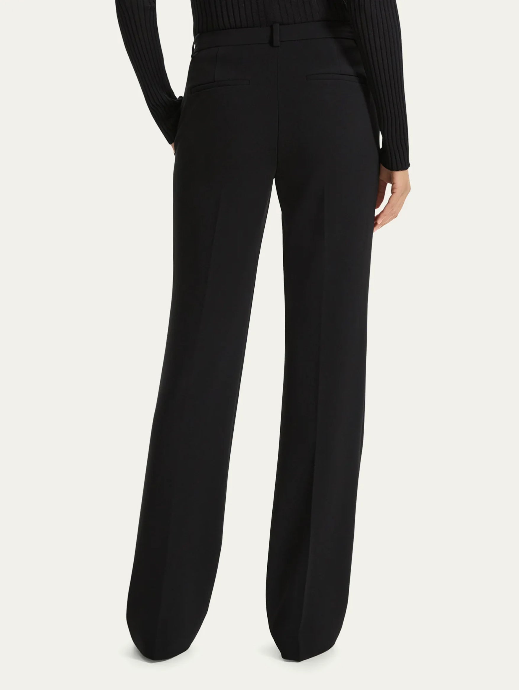 Slim Admiral Crepe Trouser in Black