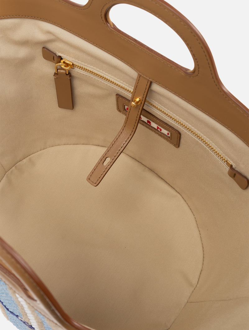 Small Tropicalia Tote Bag in Beige