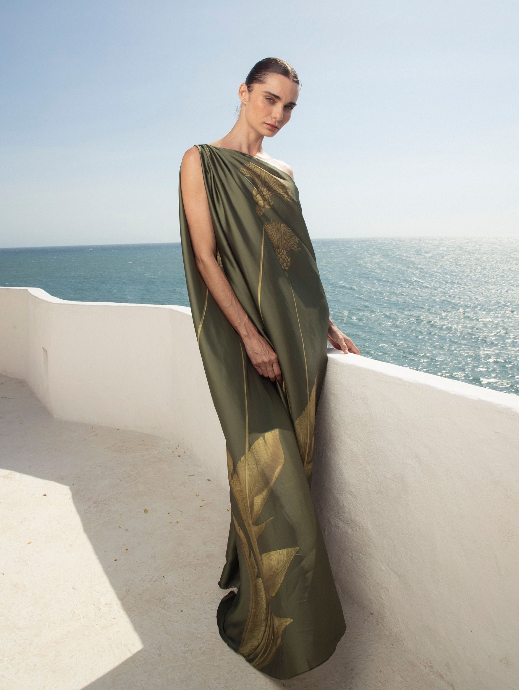 Sus Miradas Dress in Green Dandelion