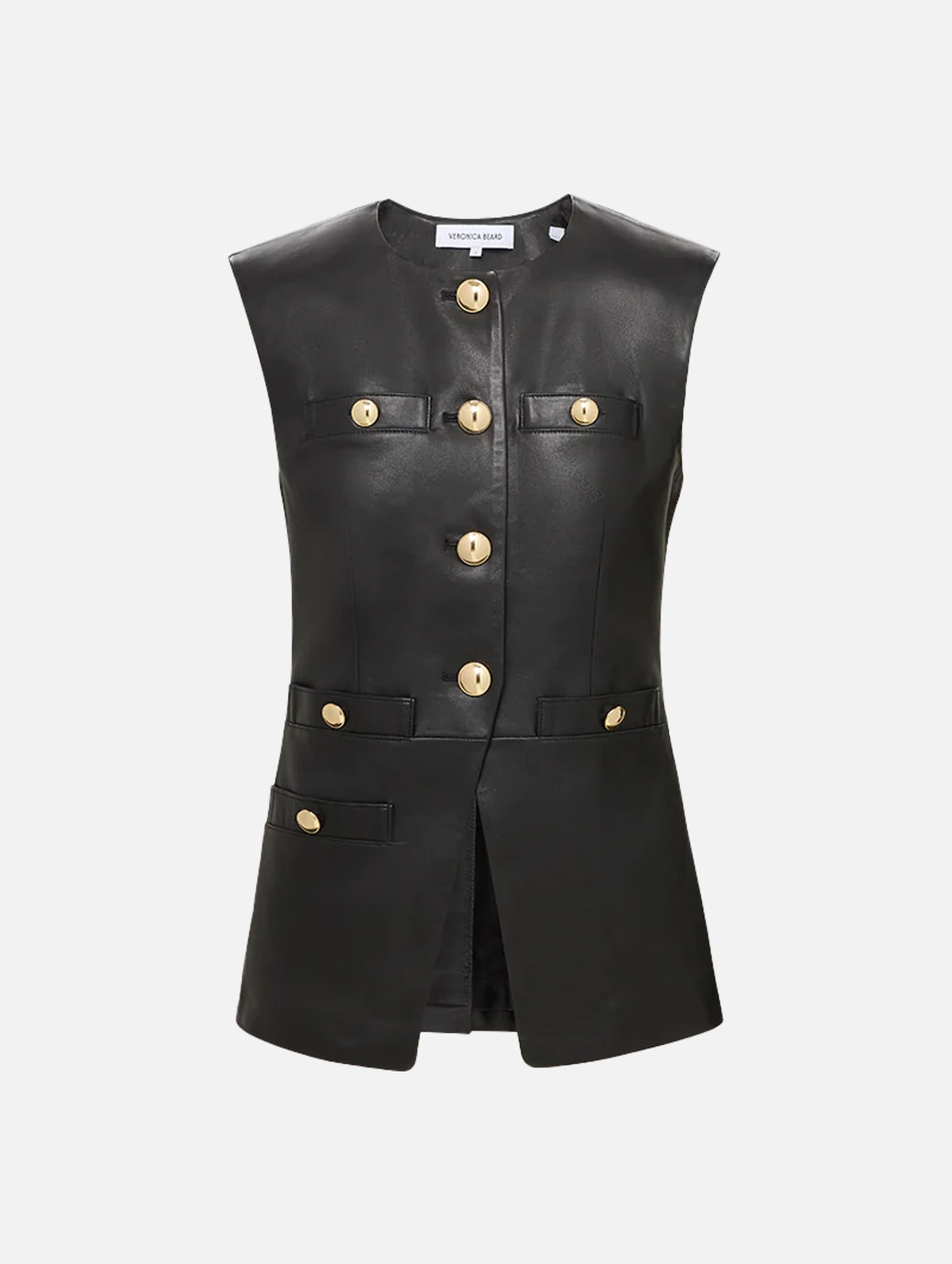Tamara Leather Vest in Black