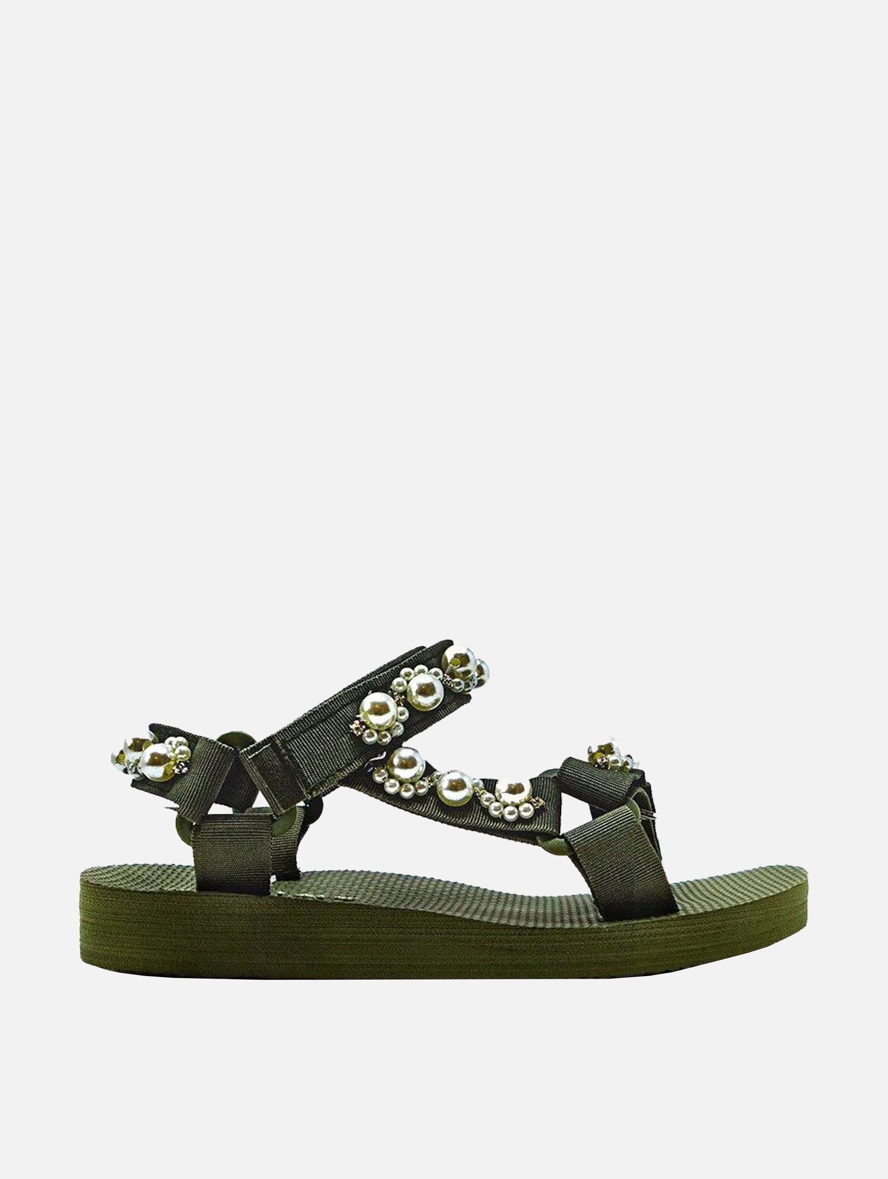 Trekky Sandal in Khaki & Pearl