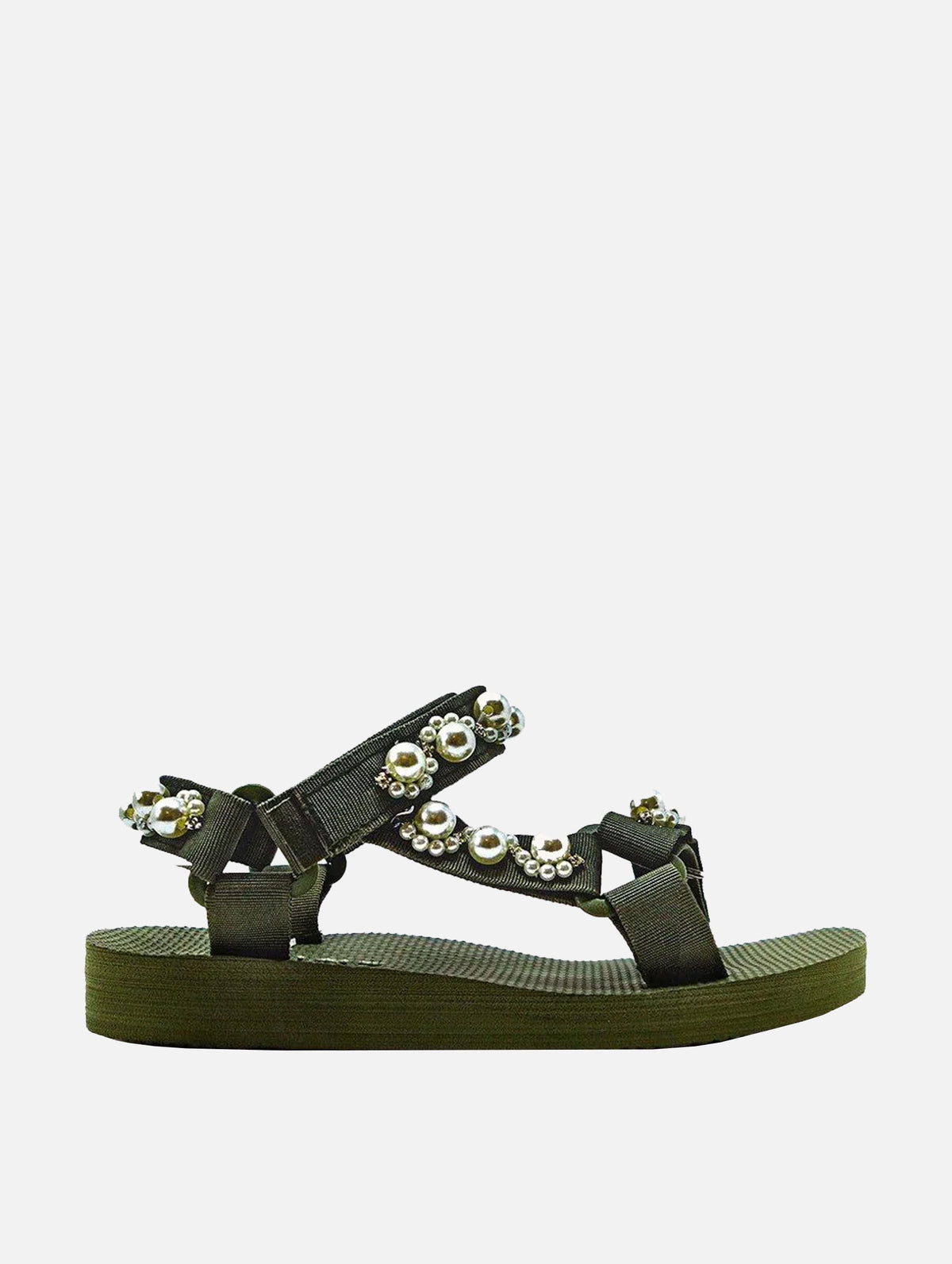 Trekky Sandal in Khaki & Pearl