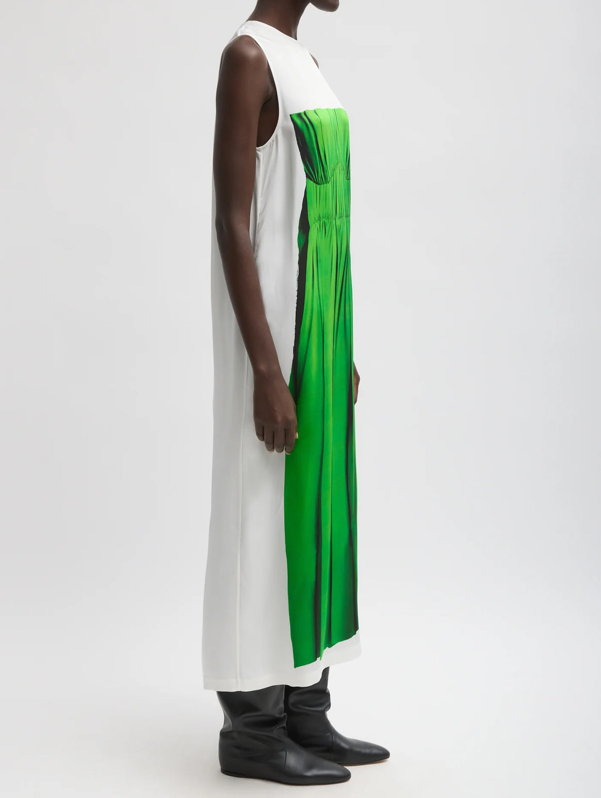 Trompe Loeil Dress in Green