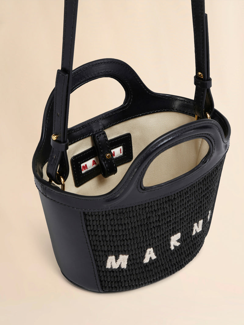 Micro Tropicalia Tote Bag in Black