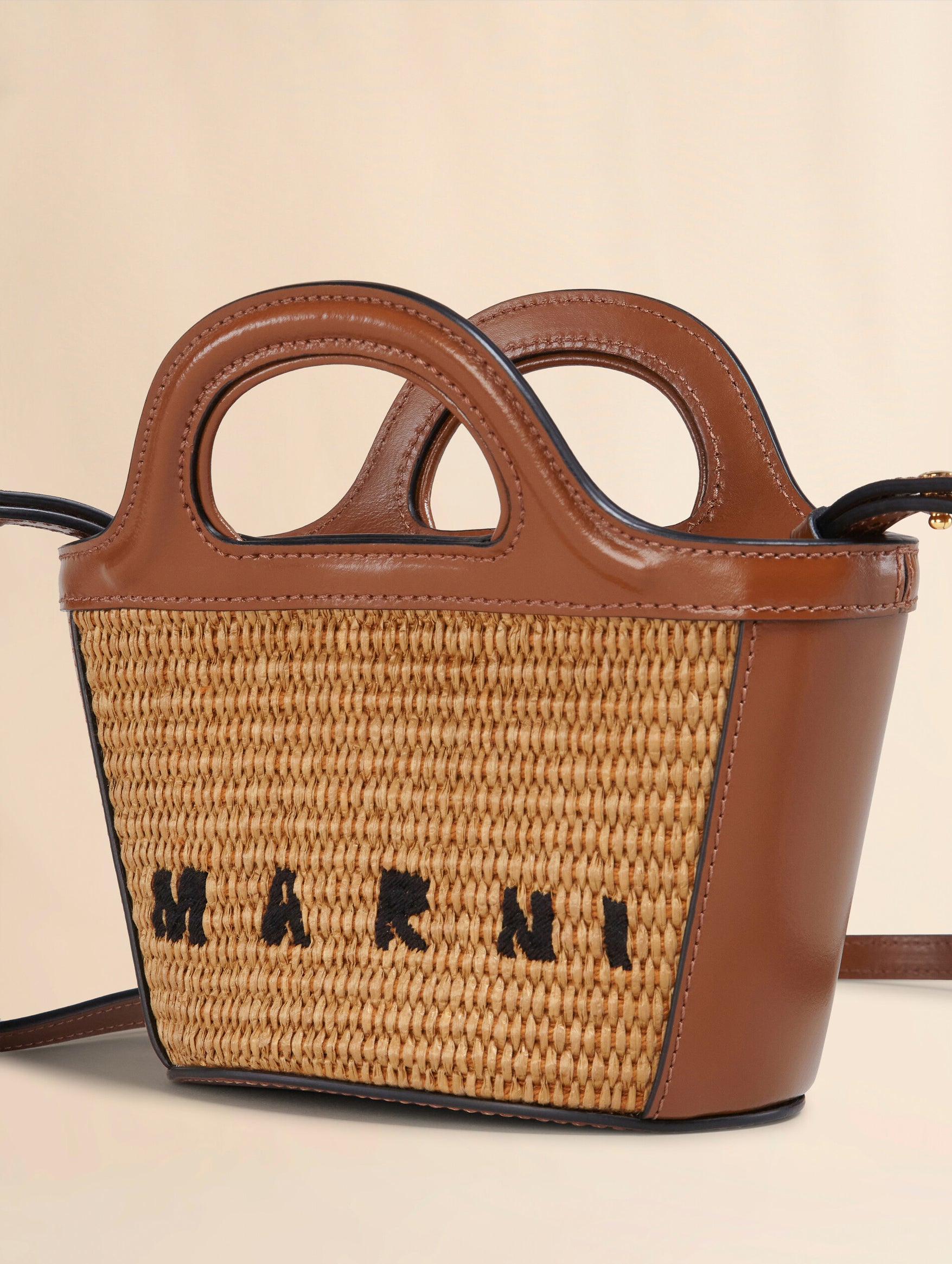 Micro Tropicalia Tote Bag in Brown