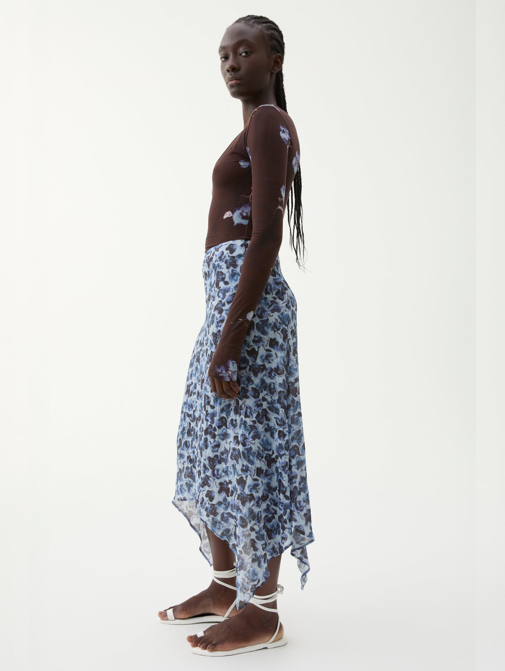 Turner Skirt in Violet Ditsy