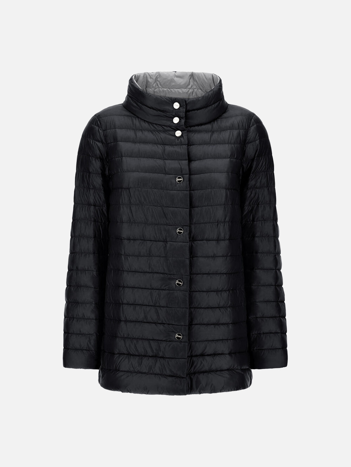 Reversible Nylon Ultralight A-shape Jacket in Black/Grey