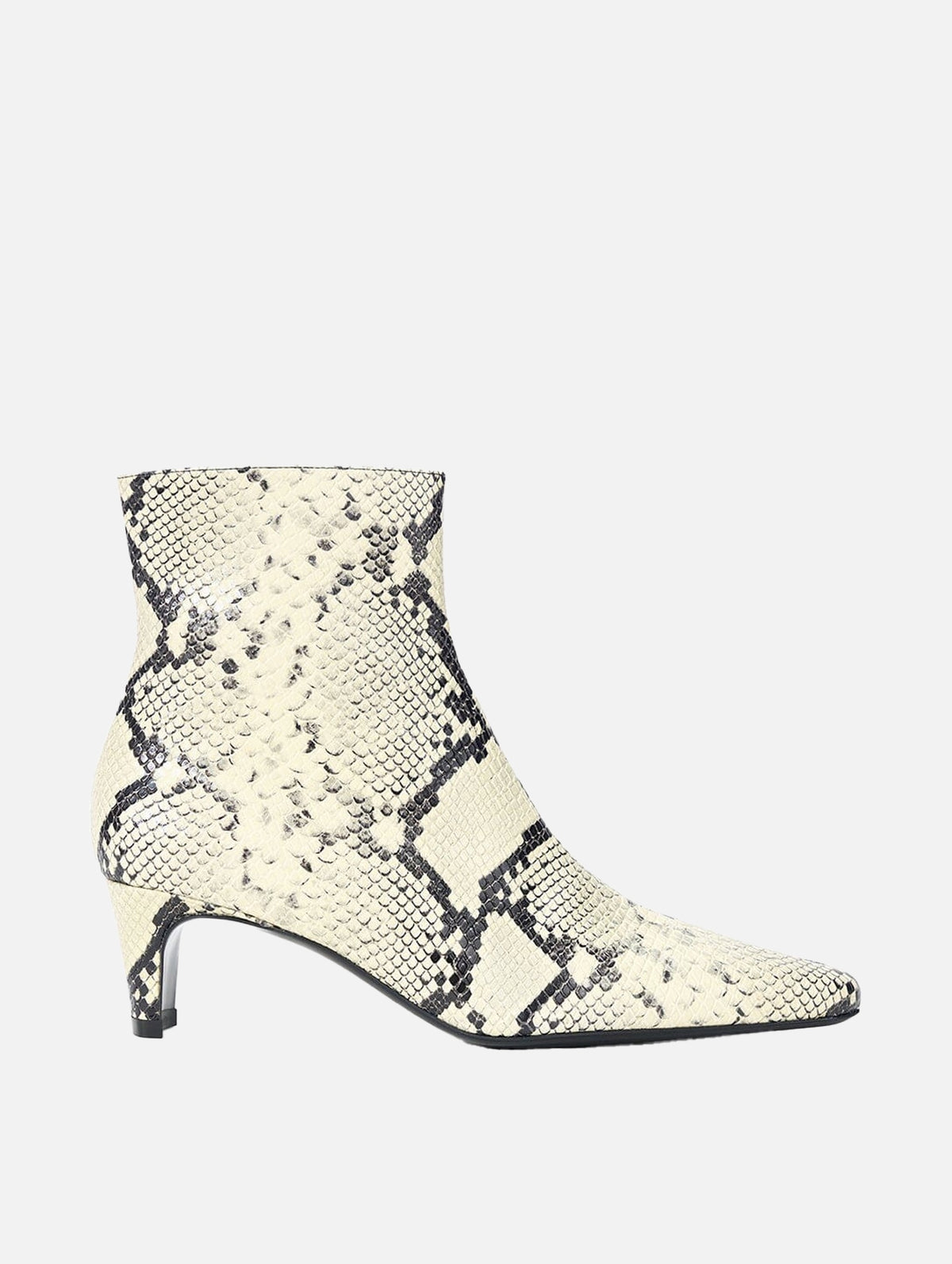 Wally Ankle Boot in White Snake