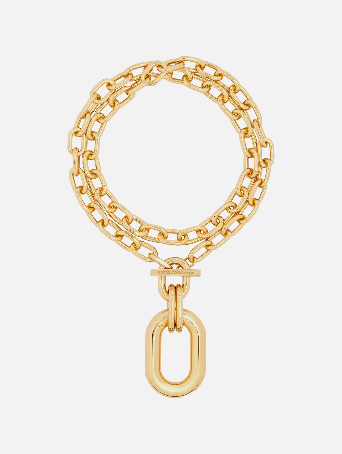 Double XL Link Necklace With Pendant in Gold