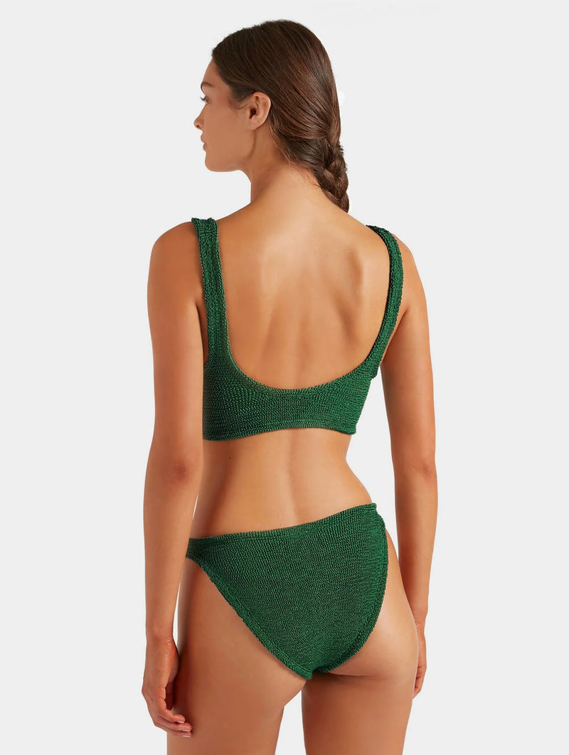 Xandra Bikini in Metallic Forest Green
