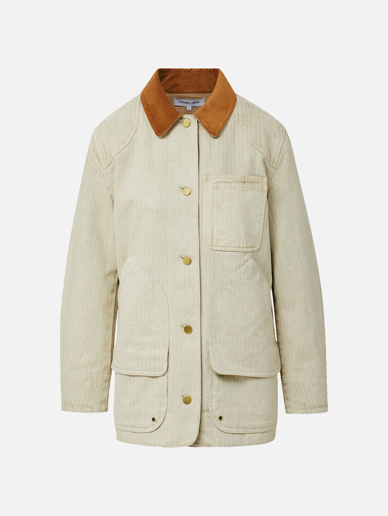 Abbas Barn Jacket in Light Oatmeal