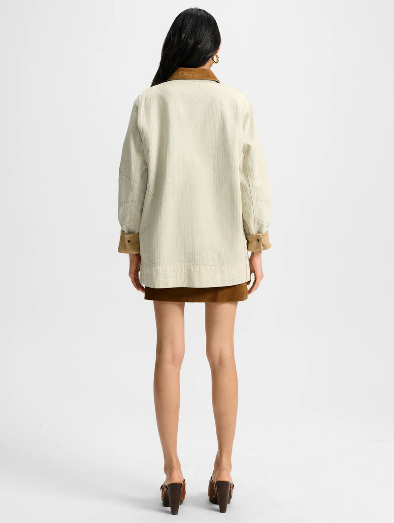 Abbas Barn Jacket in Light Oatmeal