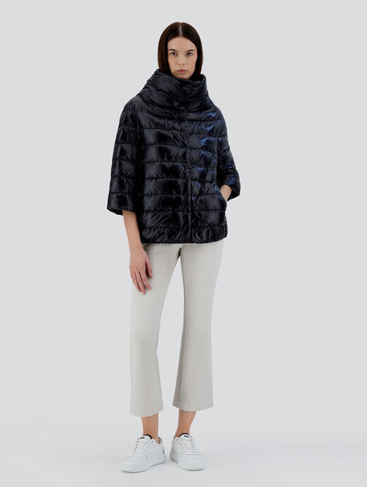 Aminta Ultralight Puffer Jacket in Black