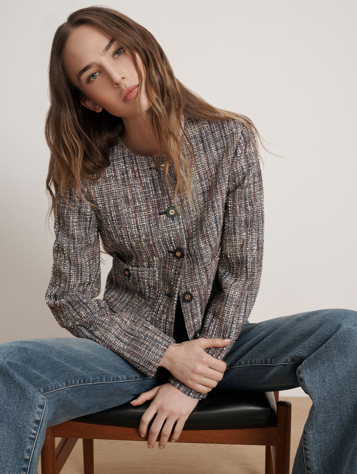 Andrea Jacket in Navy Multi