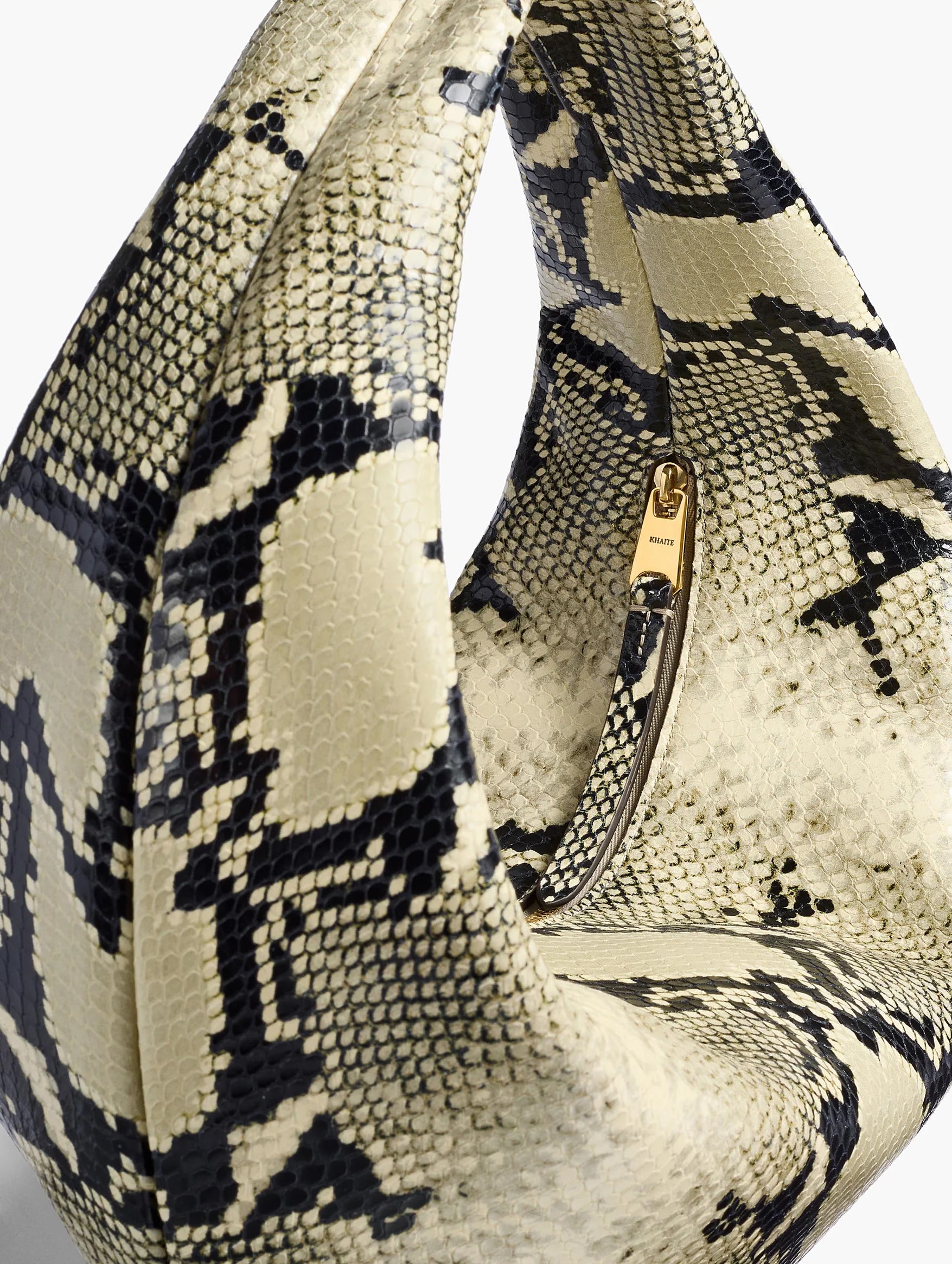 Olivia Hobo Medium in Natural Python