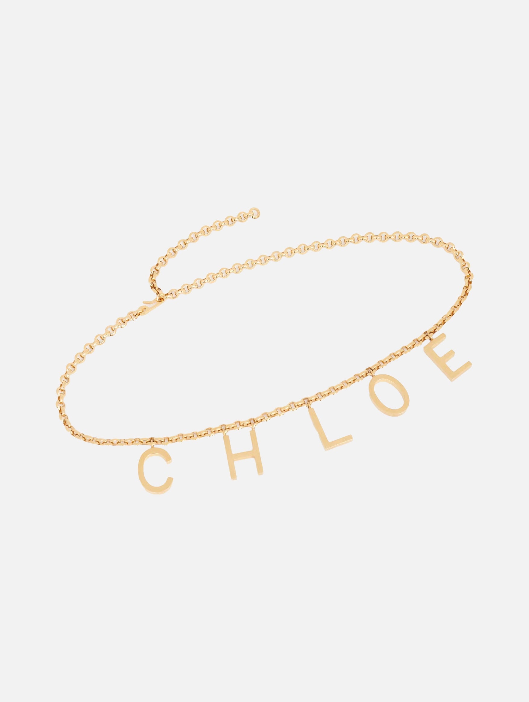 Chloé Letters Belt in Vintage Gold