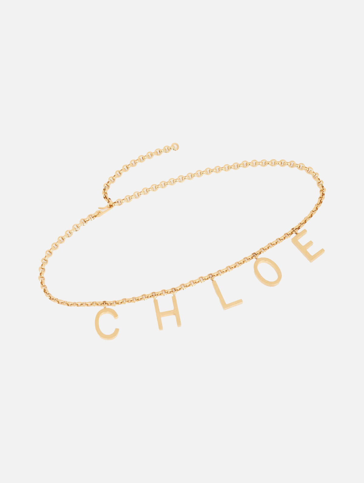 Chloé Letters Belt in Vintage Gold
