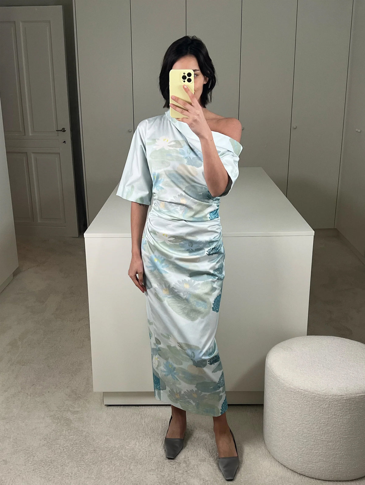 Bowery Dress in Waterlily Garden