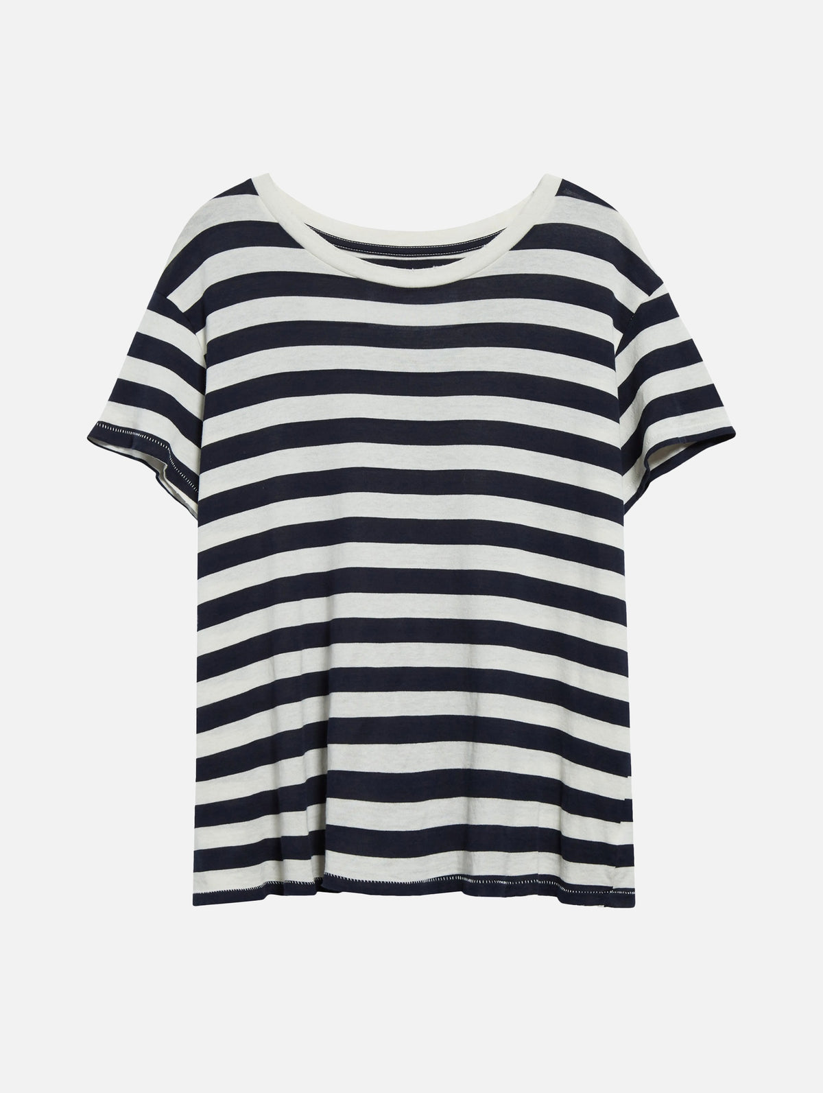 Brady Tee in Dark Navy Stripe