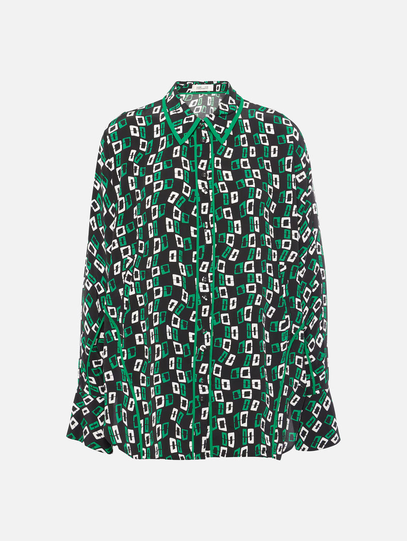 Alona Blouse in Chain Spots Black