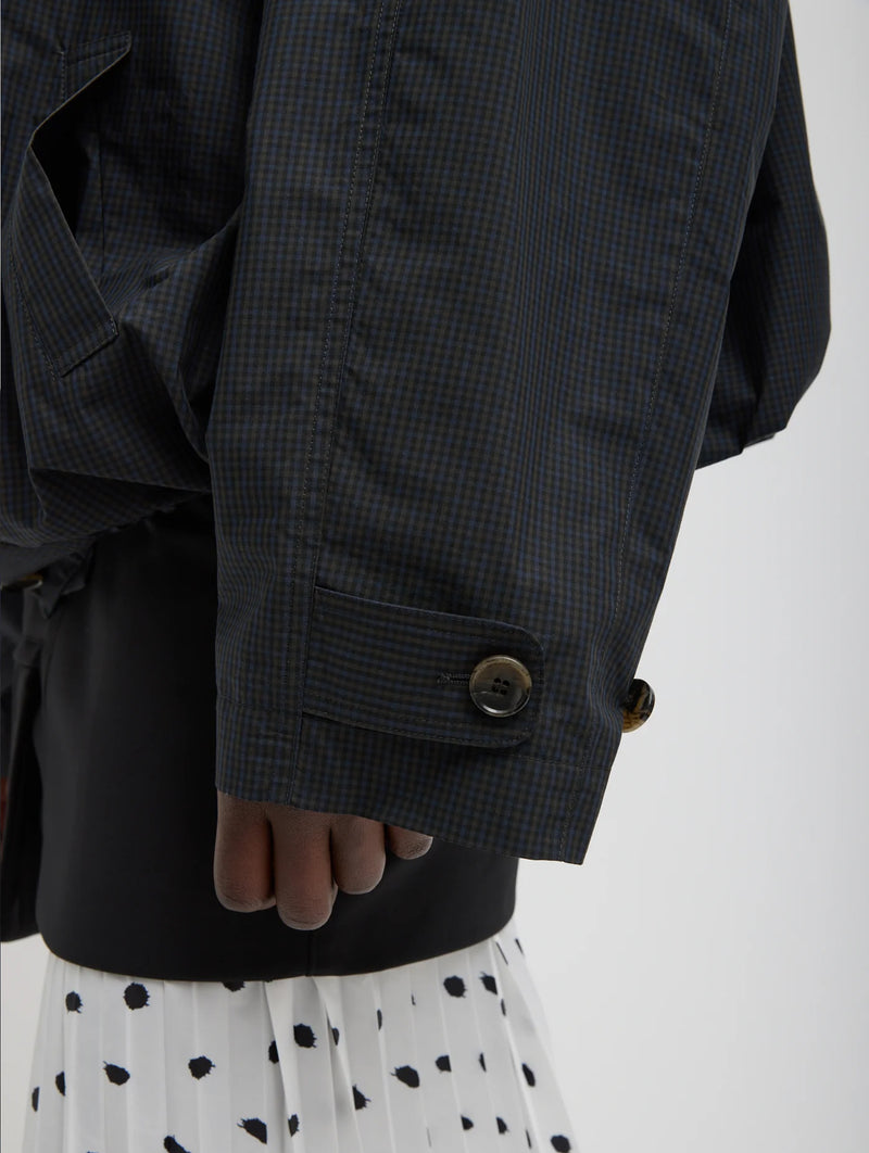 Charles Menswear Trench Anorak in Navy Multi