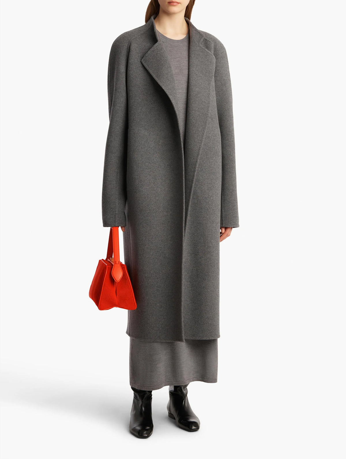 Deena Coat in Grey Melange