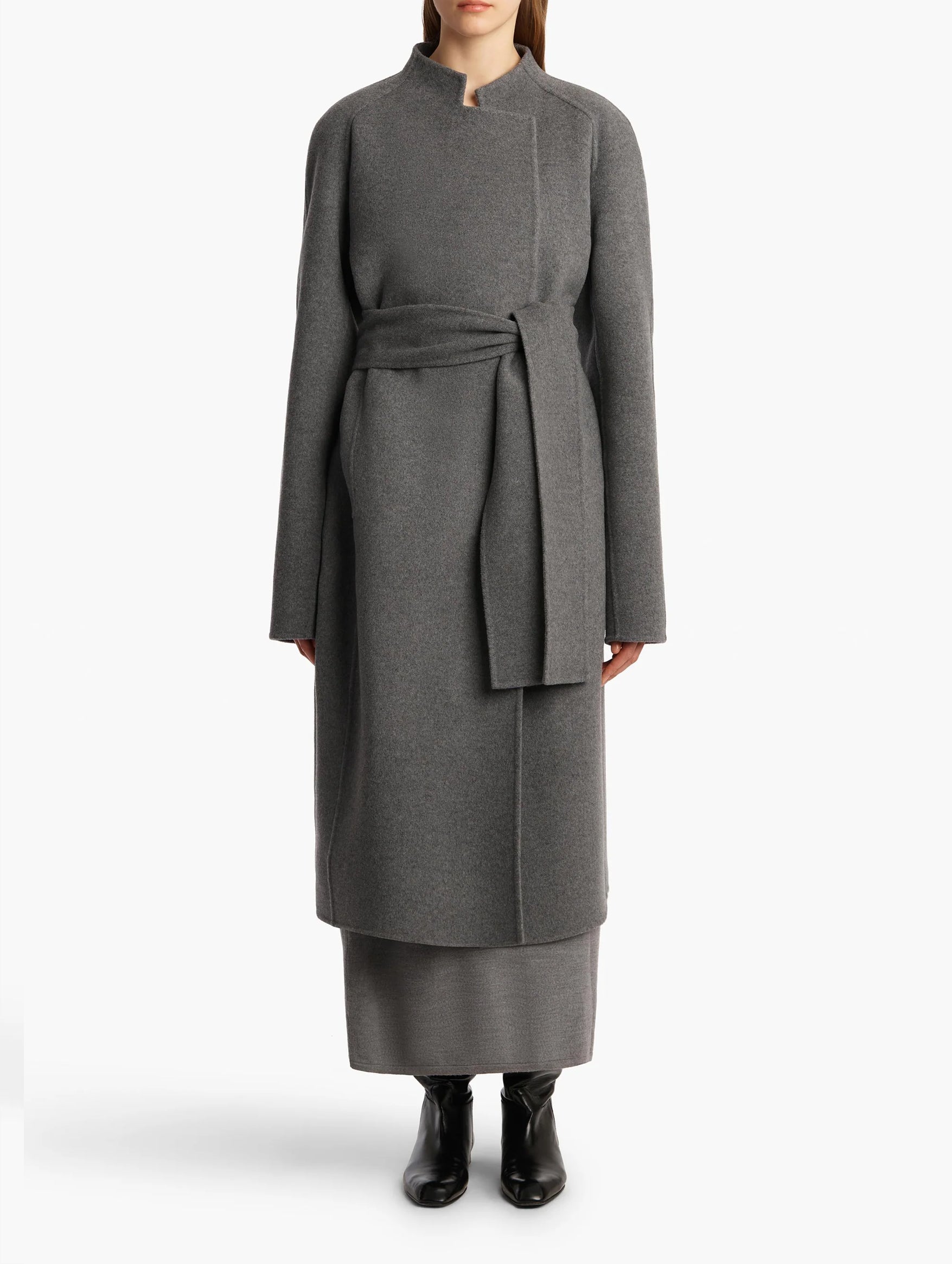 Deena Coat in Grey Melange