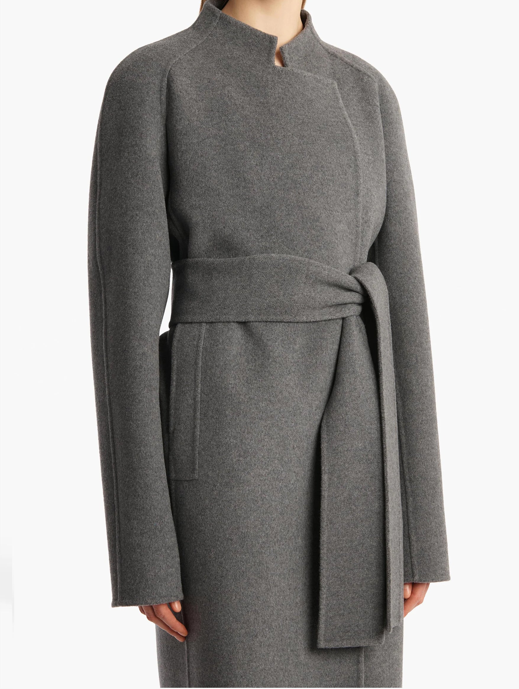 Deena Coat in Grey Melange