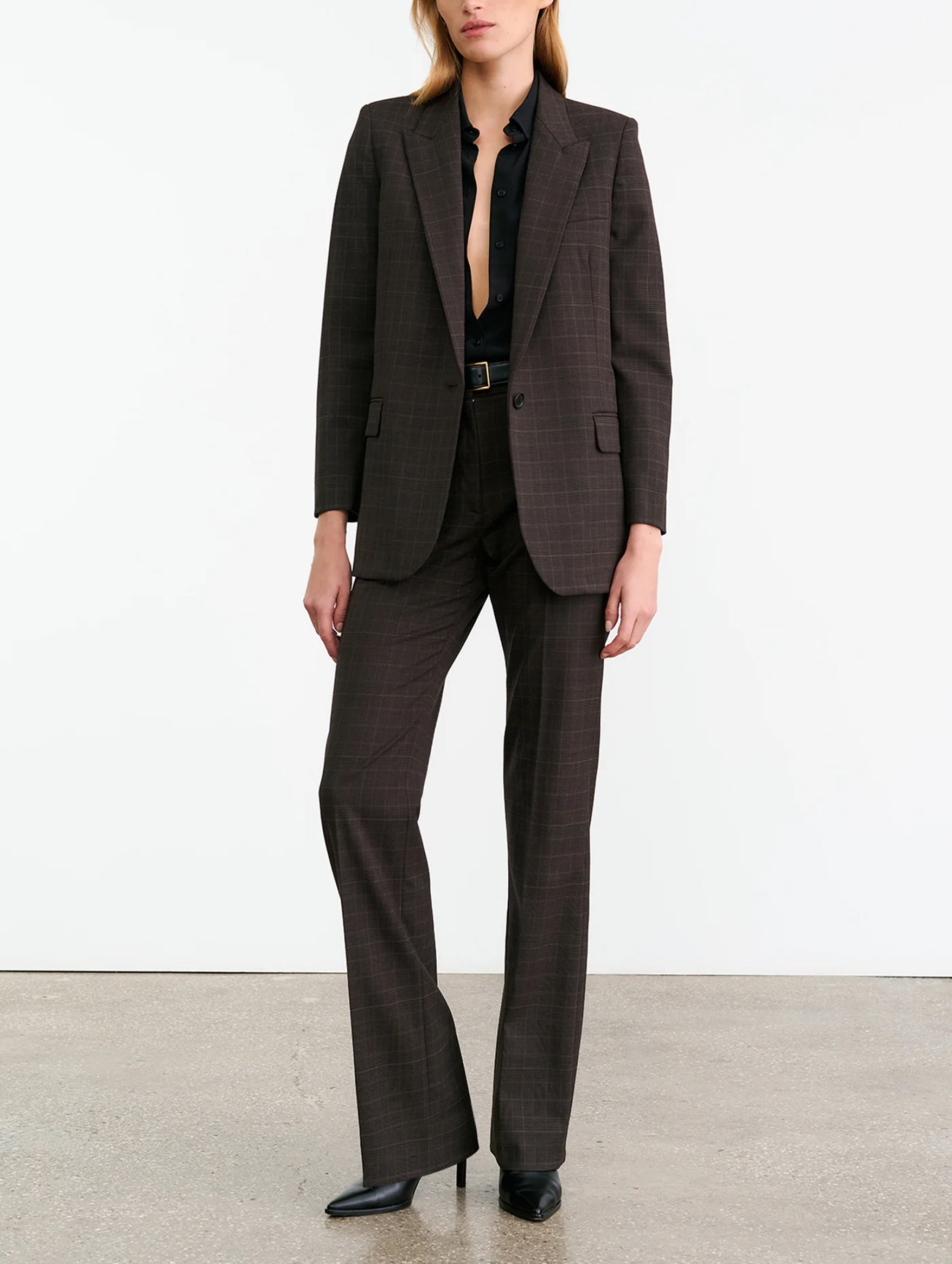 Diane Blazer in Cigar Plaid