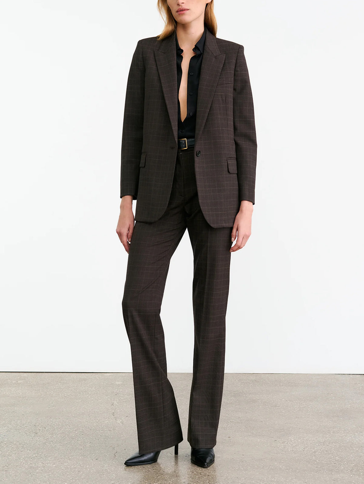 Diane Blazer in Cigar Plaid