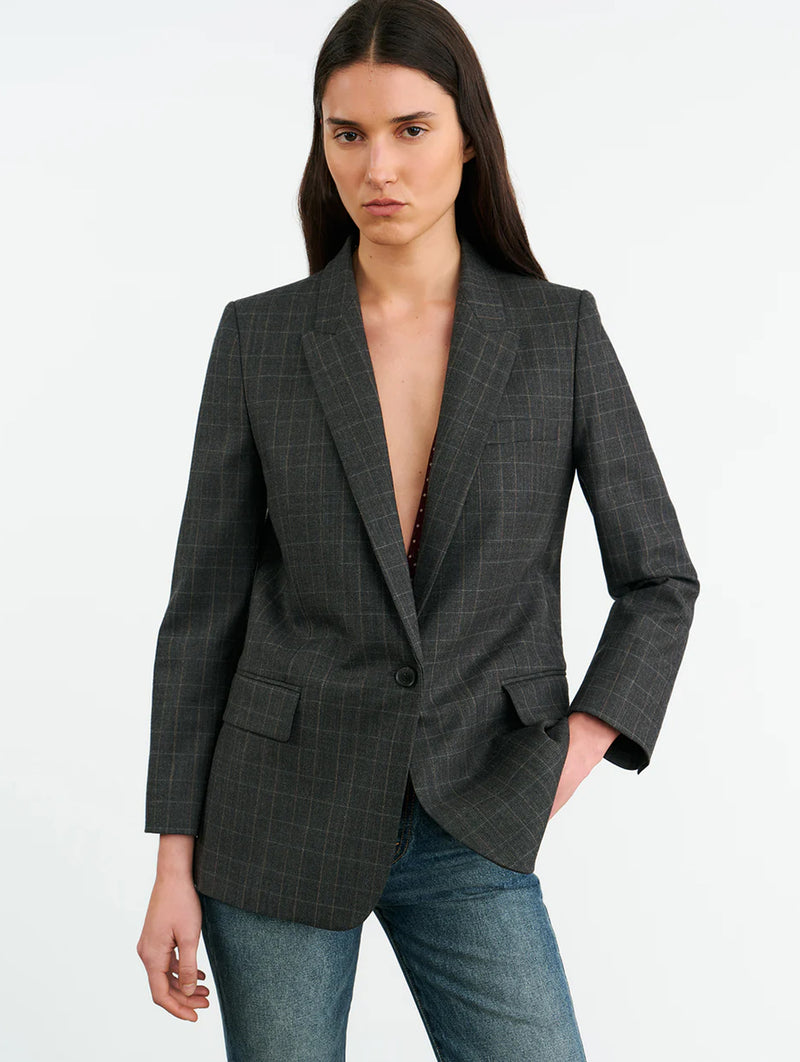 Diane Blazer in Espresso Check