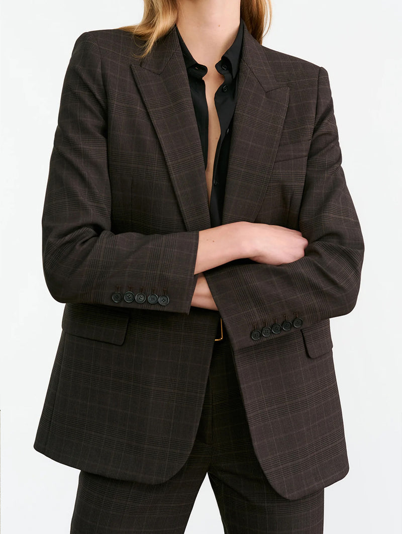 Diane Blazer in Cigar Plaid