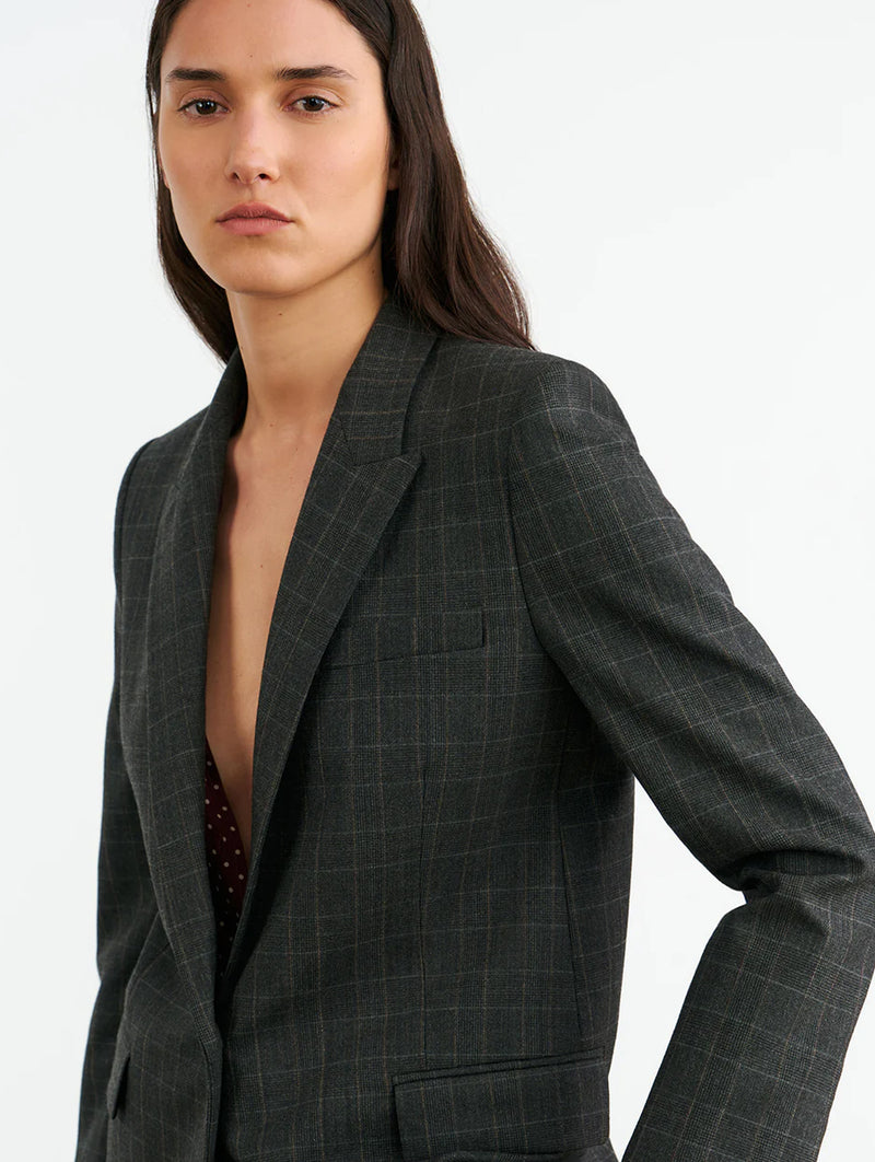 Diane Blazer in Espresso Check