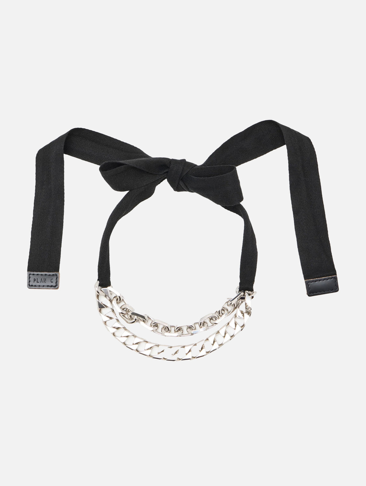 Double Chain Necklace in Silver