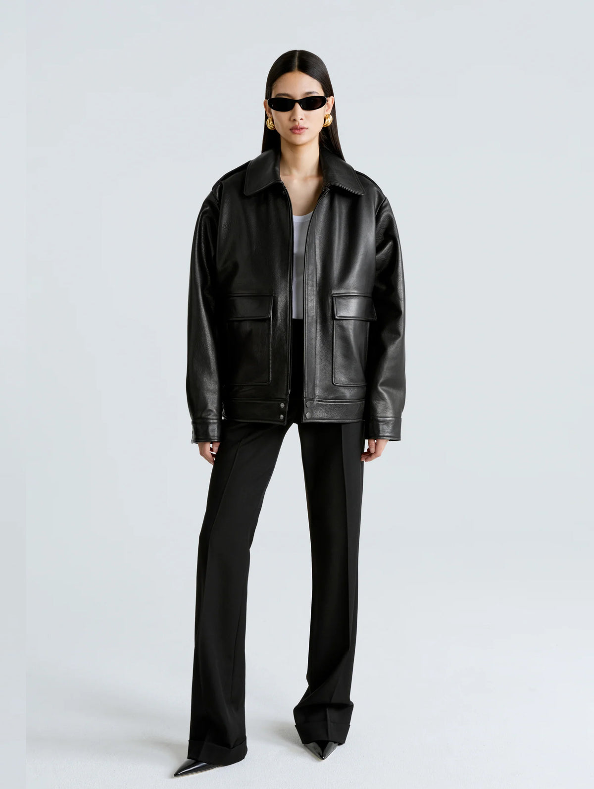 Drey Leather Jacket in Black