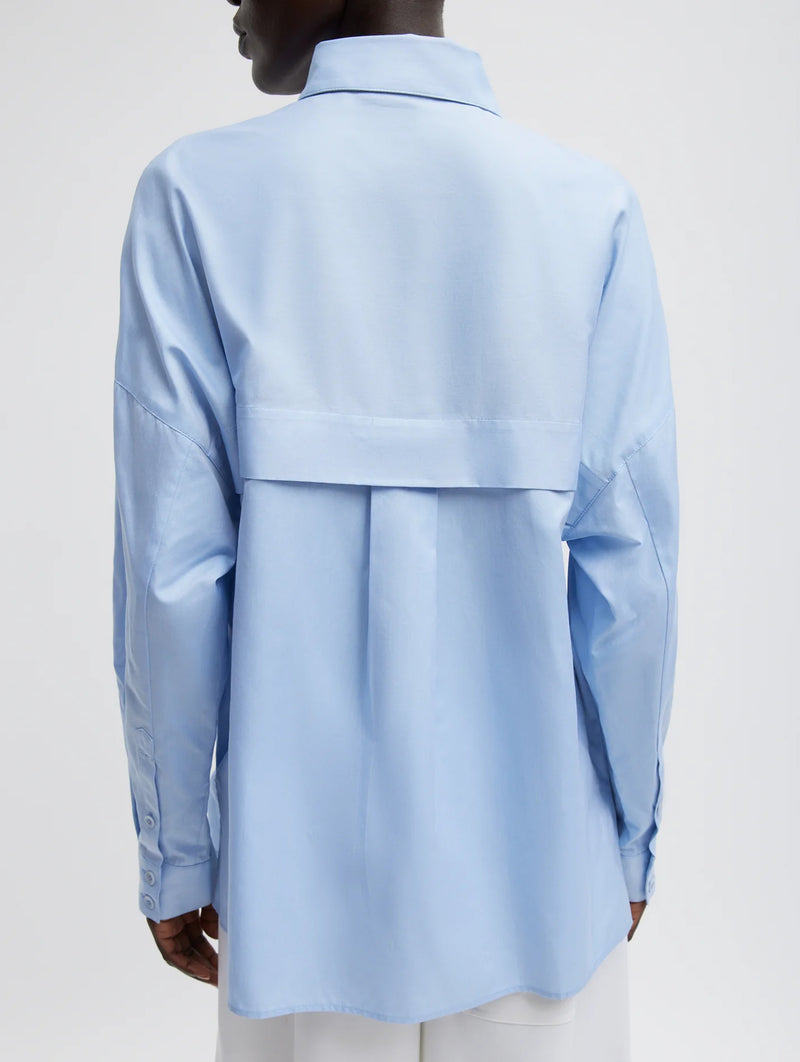 Oxford Crest Gabe Oversized Shirt in Light Blue