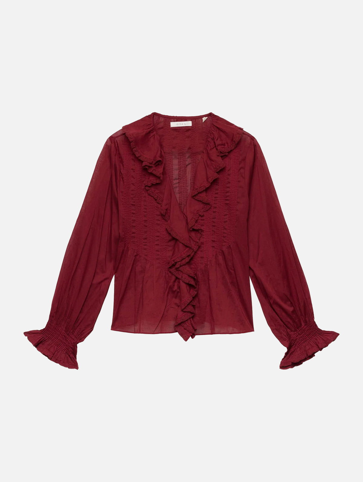 Hardy Cotton Top in Deep Crimson