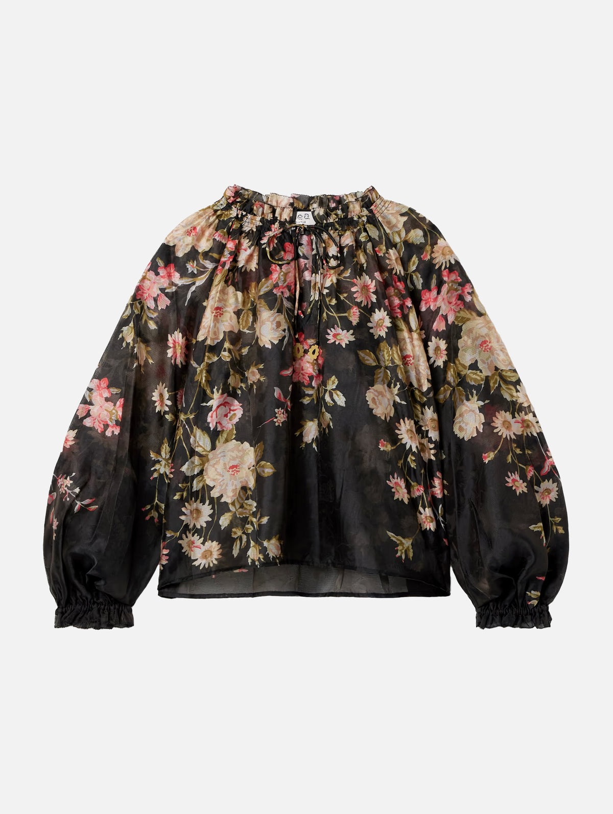 Jolie Long Sleeve Top in Black