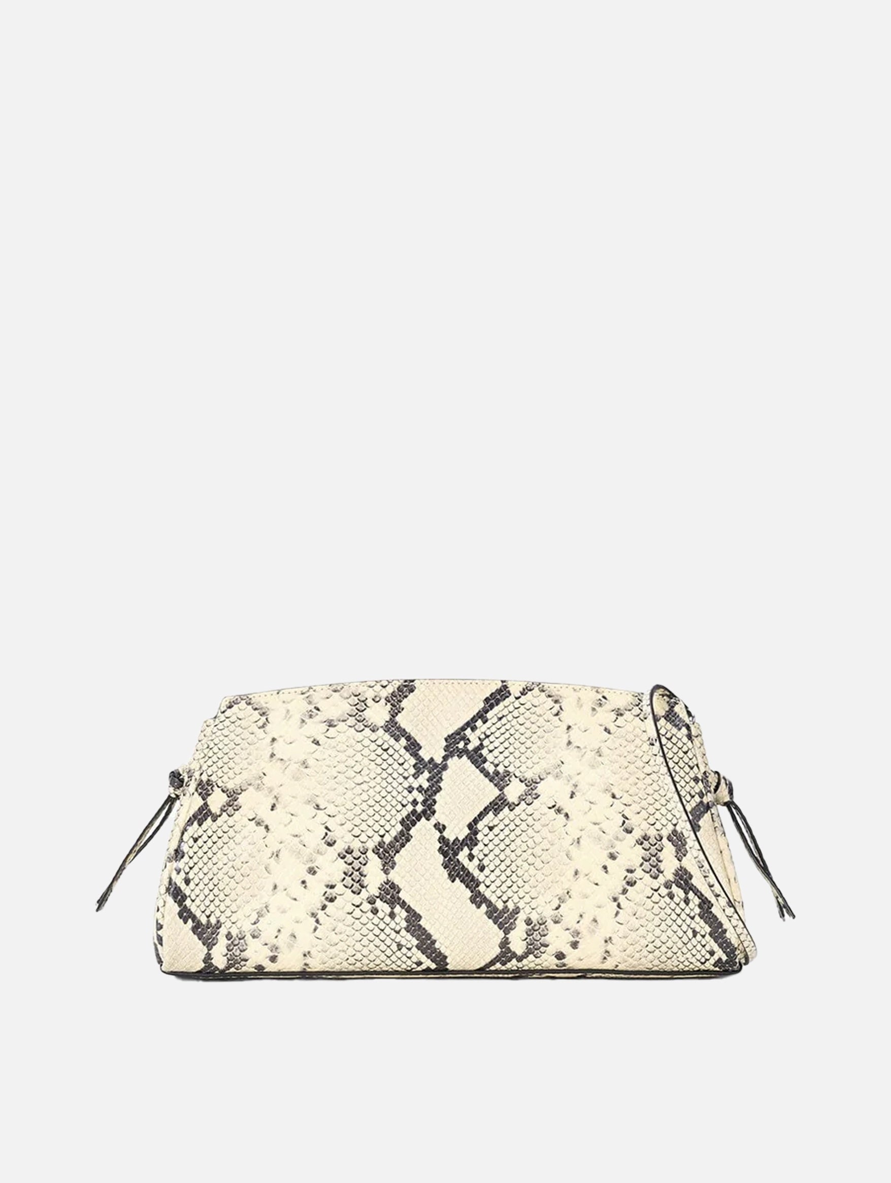 Maude Convertible Clutch in White Snake