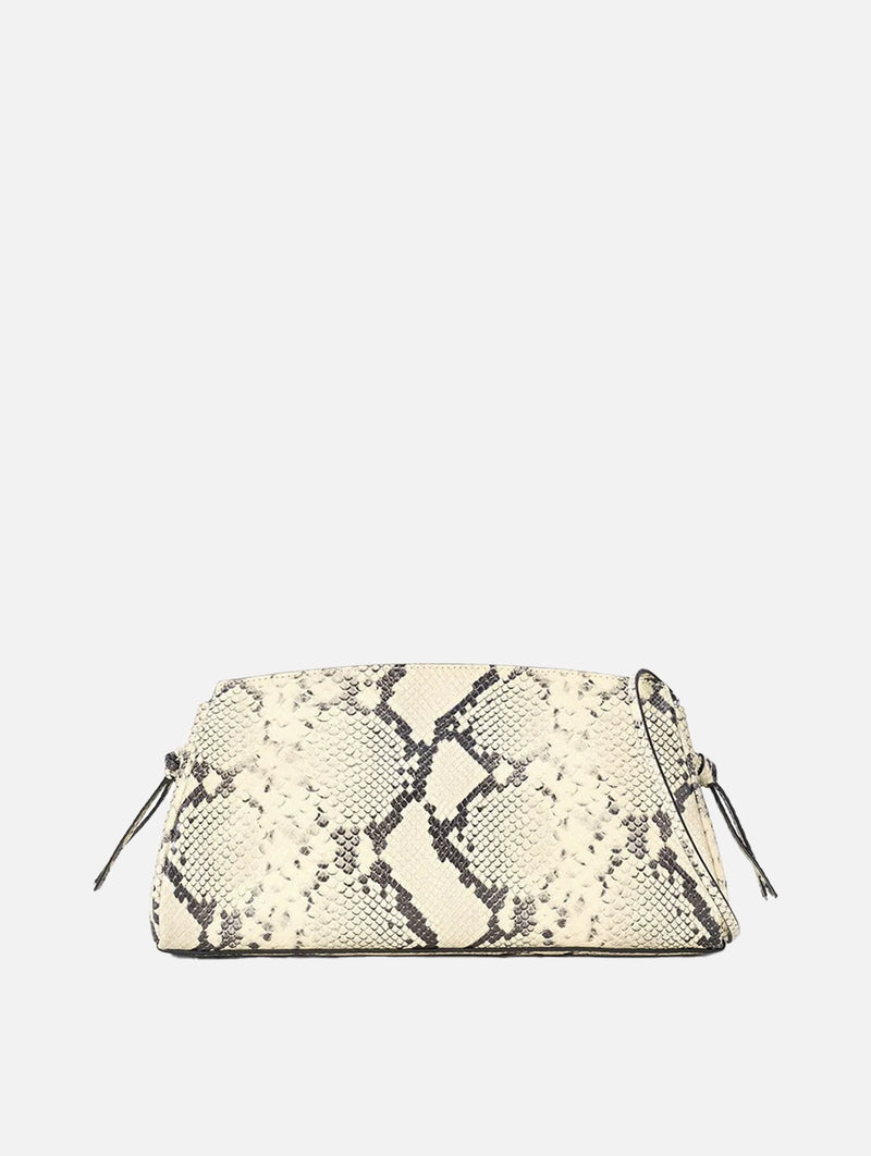 Maude Convertible Clutch in White Snake