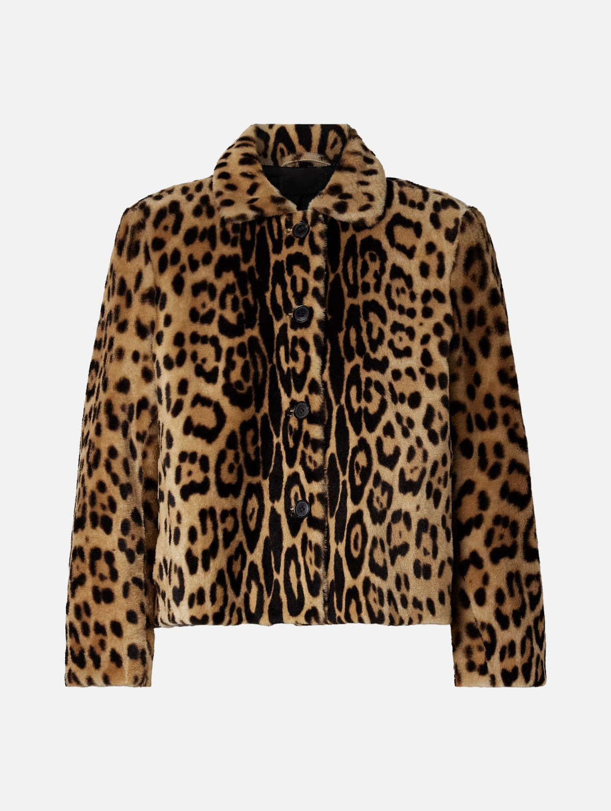 Montmartre Shearling Cropped Jacket in Leopard