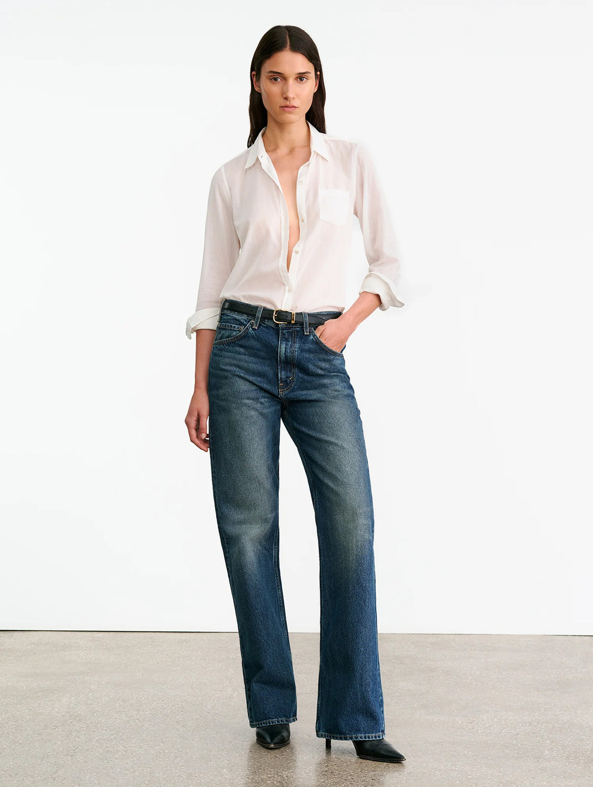 Cotton Voile NL Shirt in White