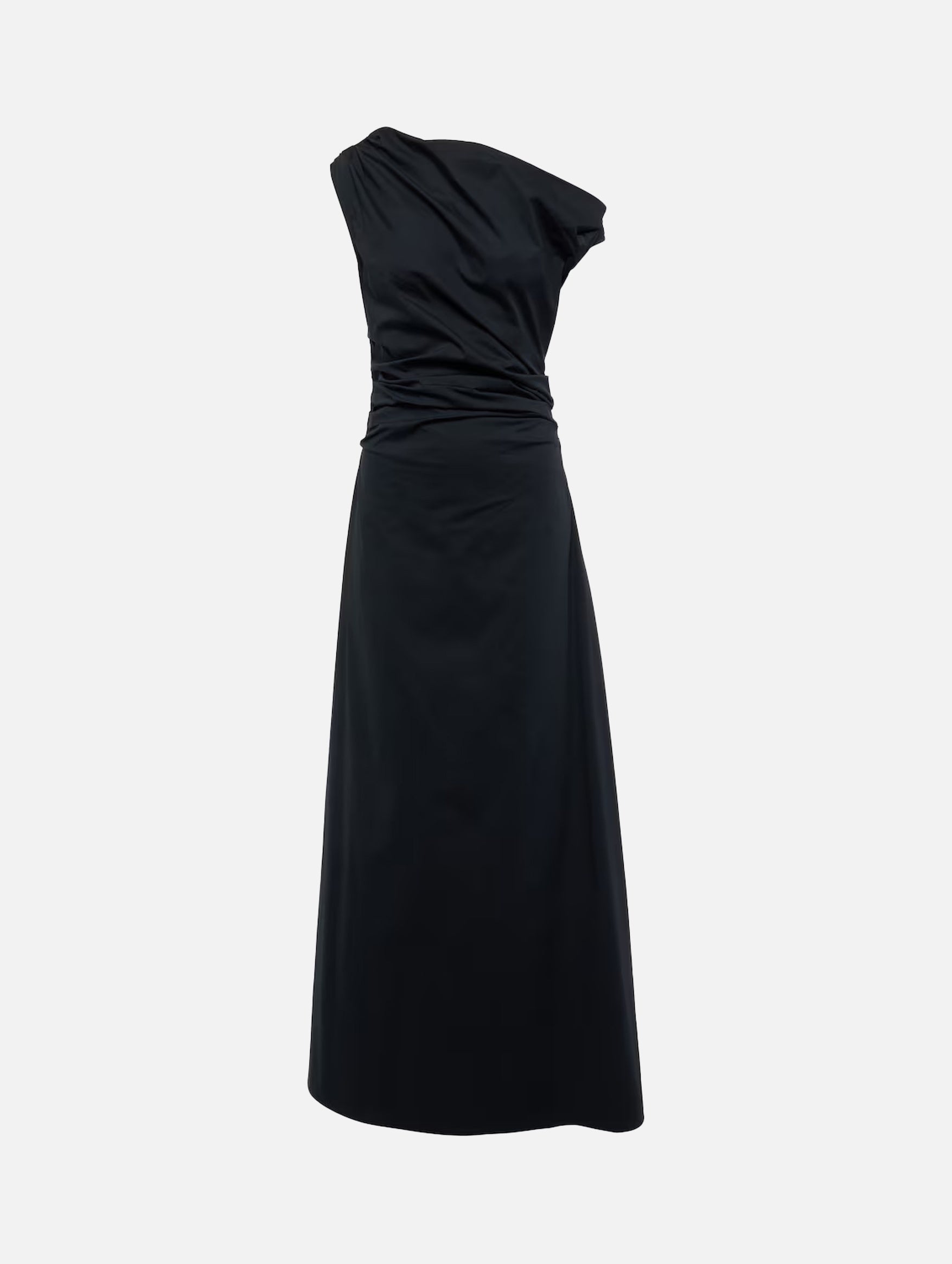 Phare Silk Maxi Dress in Black