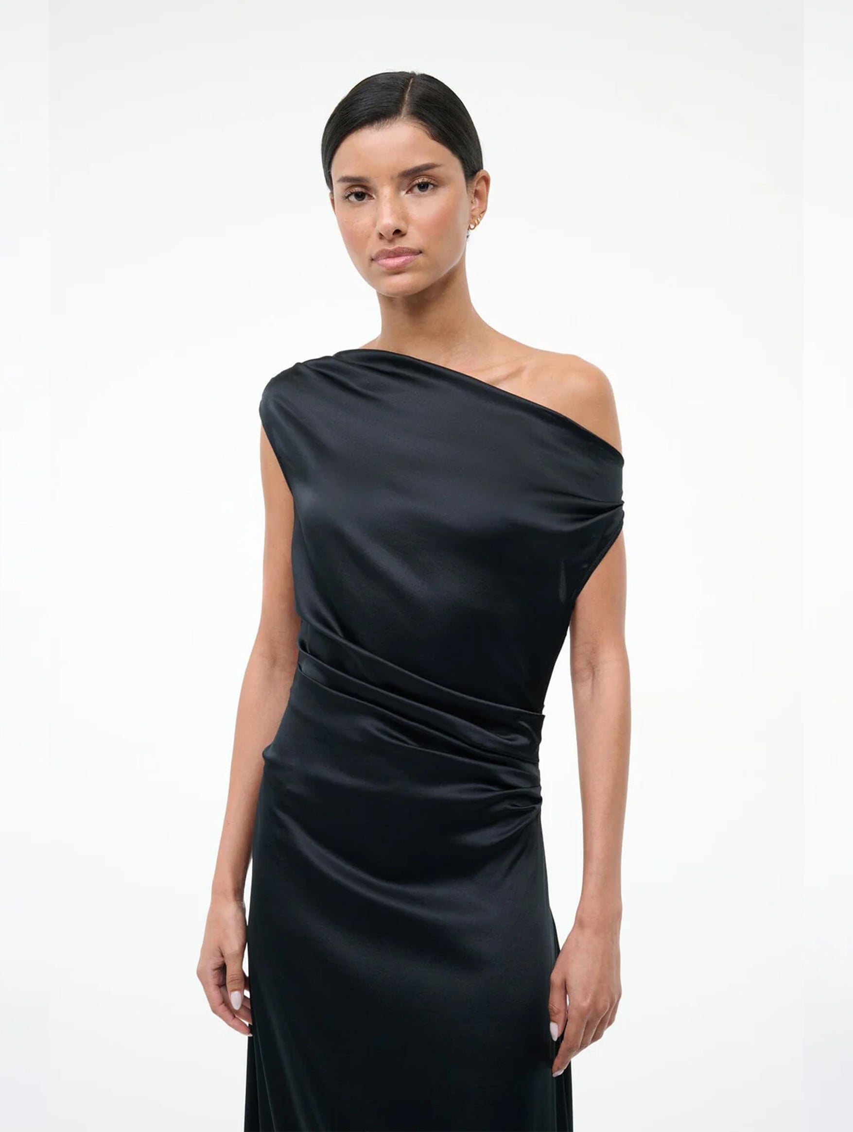 Phare Silk Maxi Dress in Black